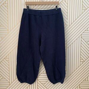 FP Beach 100% Cotton Hailee Waffle Knit Ballon jogger pant sweater crochet L